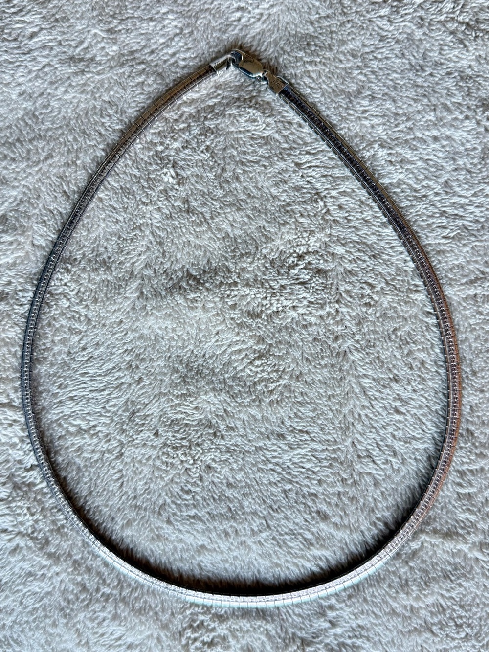 Vintage Italian Sterling Silver 925 Omega Necklace